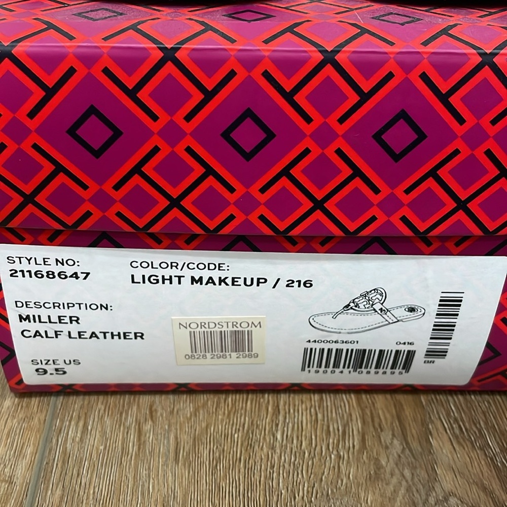 Like New Tory Burch Miller Sandals in Light Makeup.  Size 9.5 - Picture 5 of 5